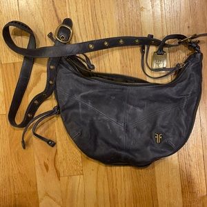 Blue Frye Bag- Frye Womens Belle Bohemian Crossbody Vintage Full Grain